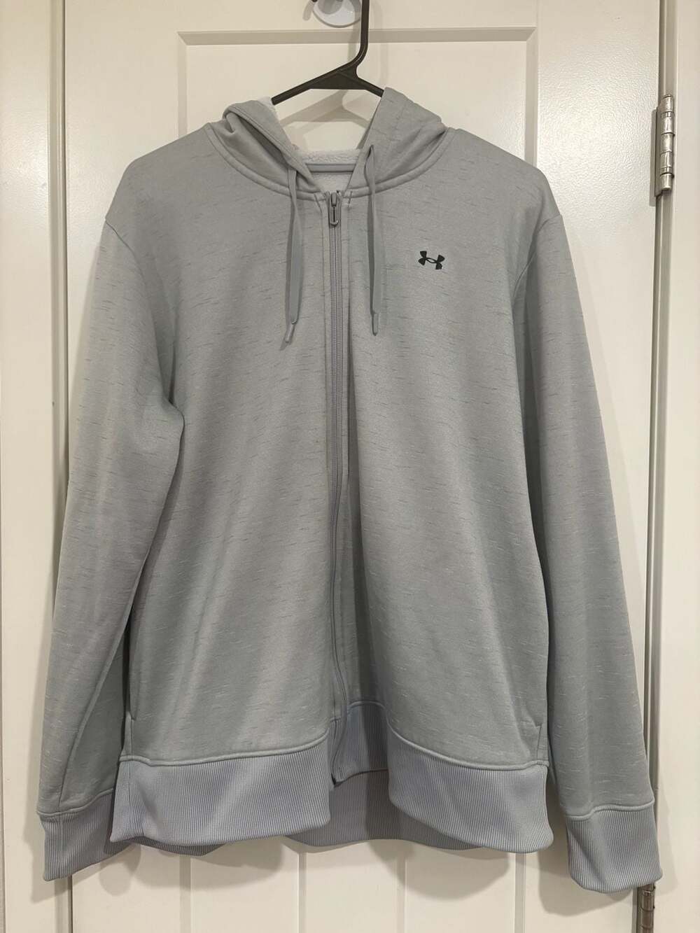 Under Armour Women’s XL Armour Fleece Full Zip Hoodie Gray Athletic Pockets